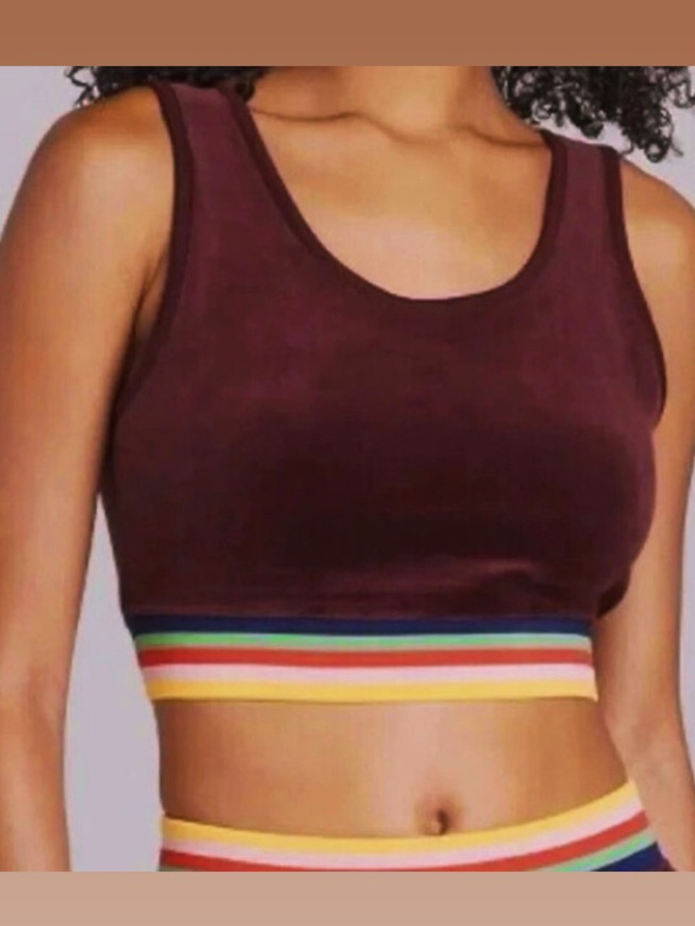 Wild Fable Velour Cropped Track Top
